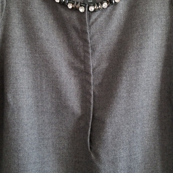 Robert Rodriguez chic & edgy grey wool shift dress - Picture 3 of 8